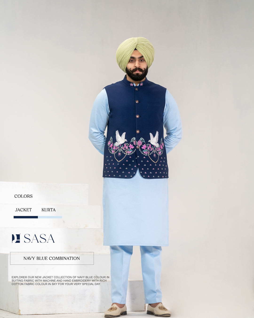 Buy Blue Jackets & Coats for Men by Kajar Online | Ajio.com